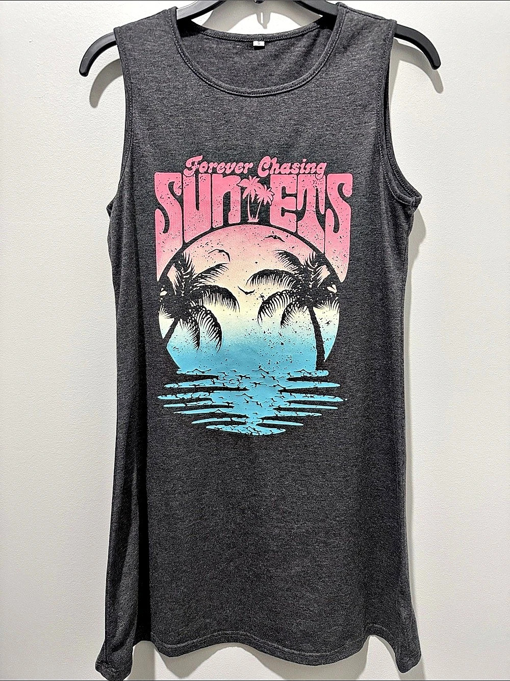 Graphic Summer Chasing Sunshine Tank Top